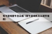 电子游戏套牛怎么拍（套牛游戏机怎么调节难度）